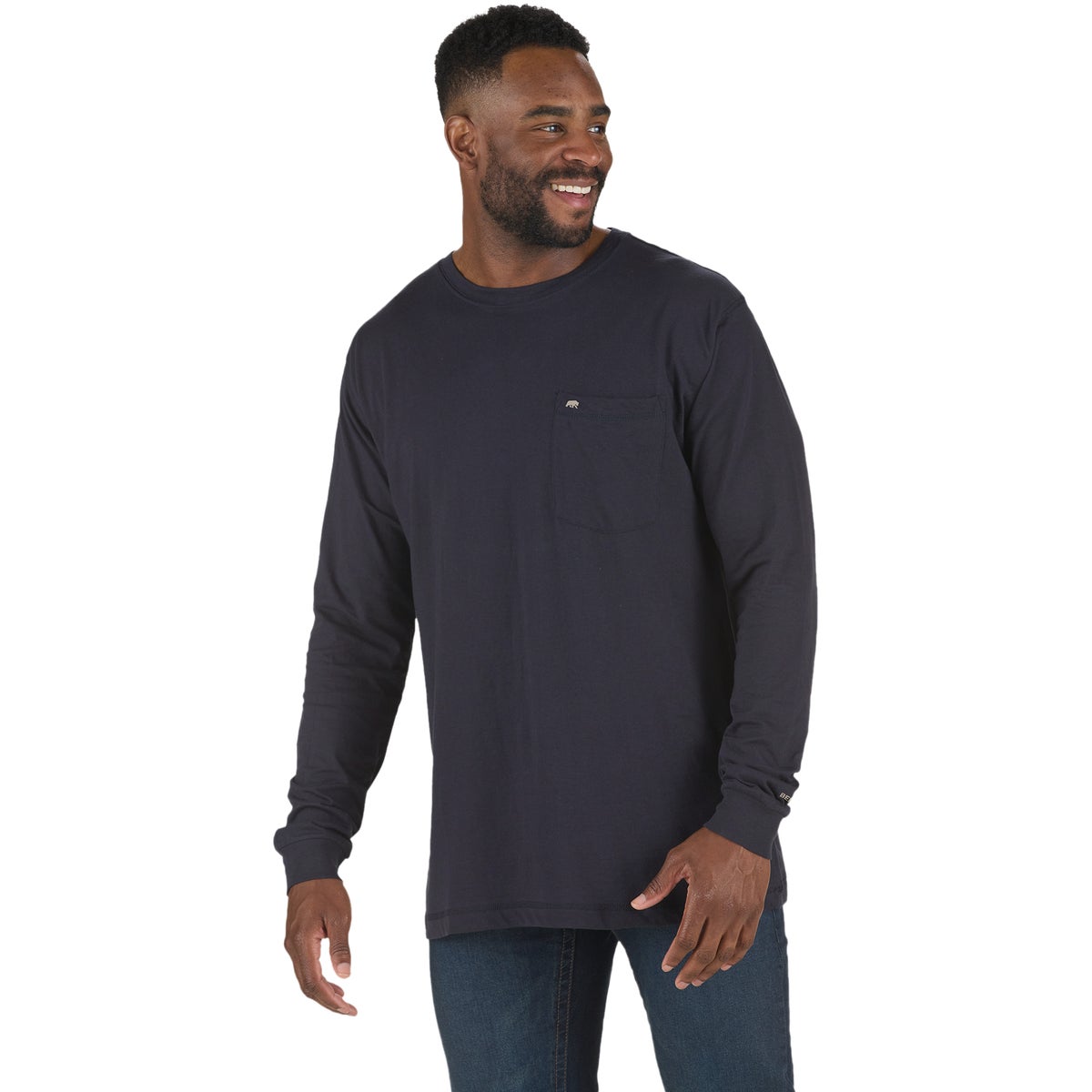 Berne Performance Men's Medium Navy Long Sleeve Pocket T-Shirt