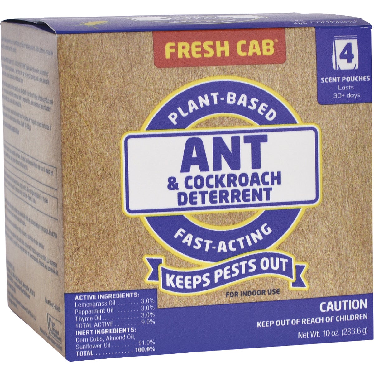 Fresh Cab Ant & Cockroach Deterrent (4-Pack)
