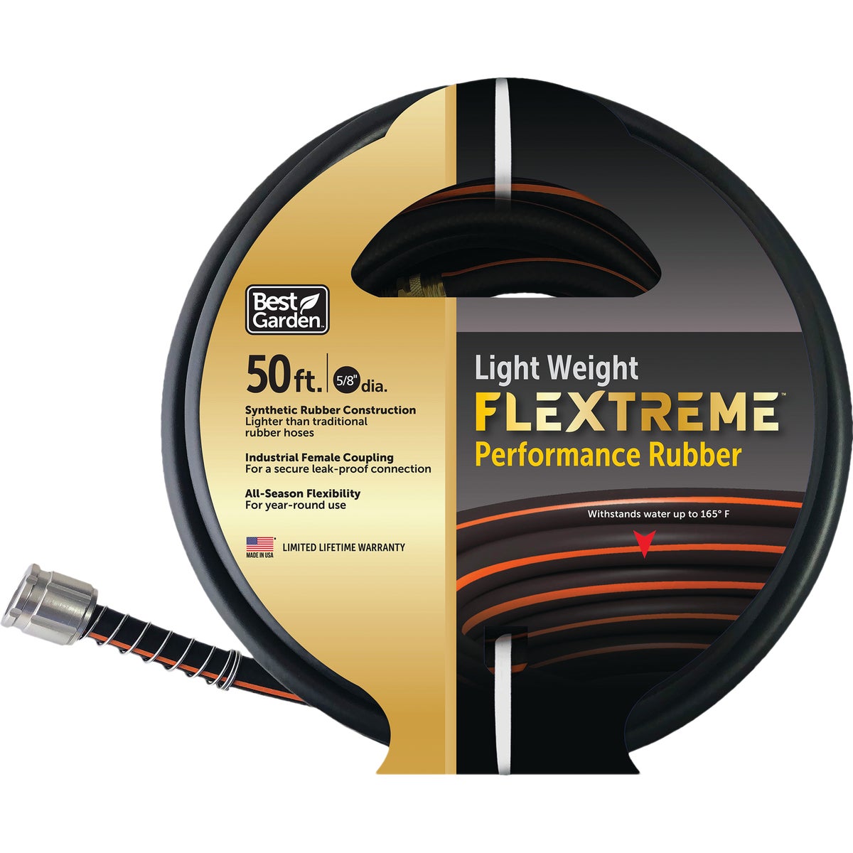 Best Garden Flextreme 5/8 In. x 50 Ft. Heavy Duty Hot Water Performance Rubber Hose