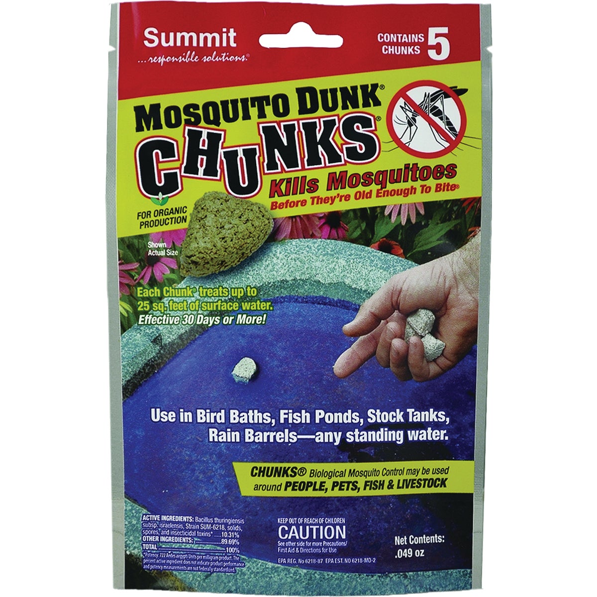 Mosquito Dunks Chunks Ready To Use Chunk Mosquito Killer (5-Pack)