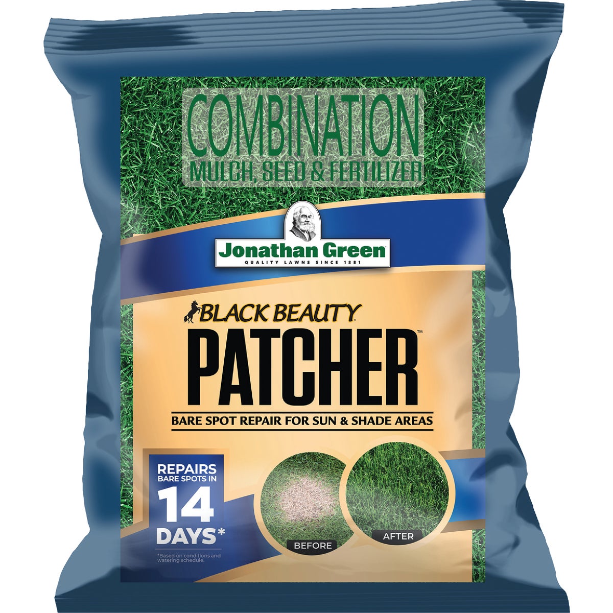 Jonathan Green Black Beauty Patcher 8 Lb. 300 Sq. Ft. Combination Mulch, Seed, & Fertilizer