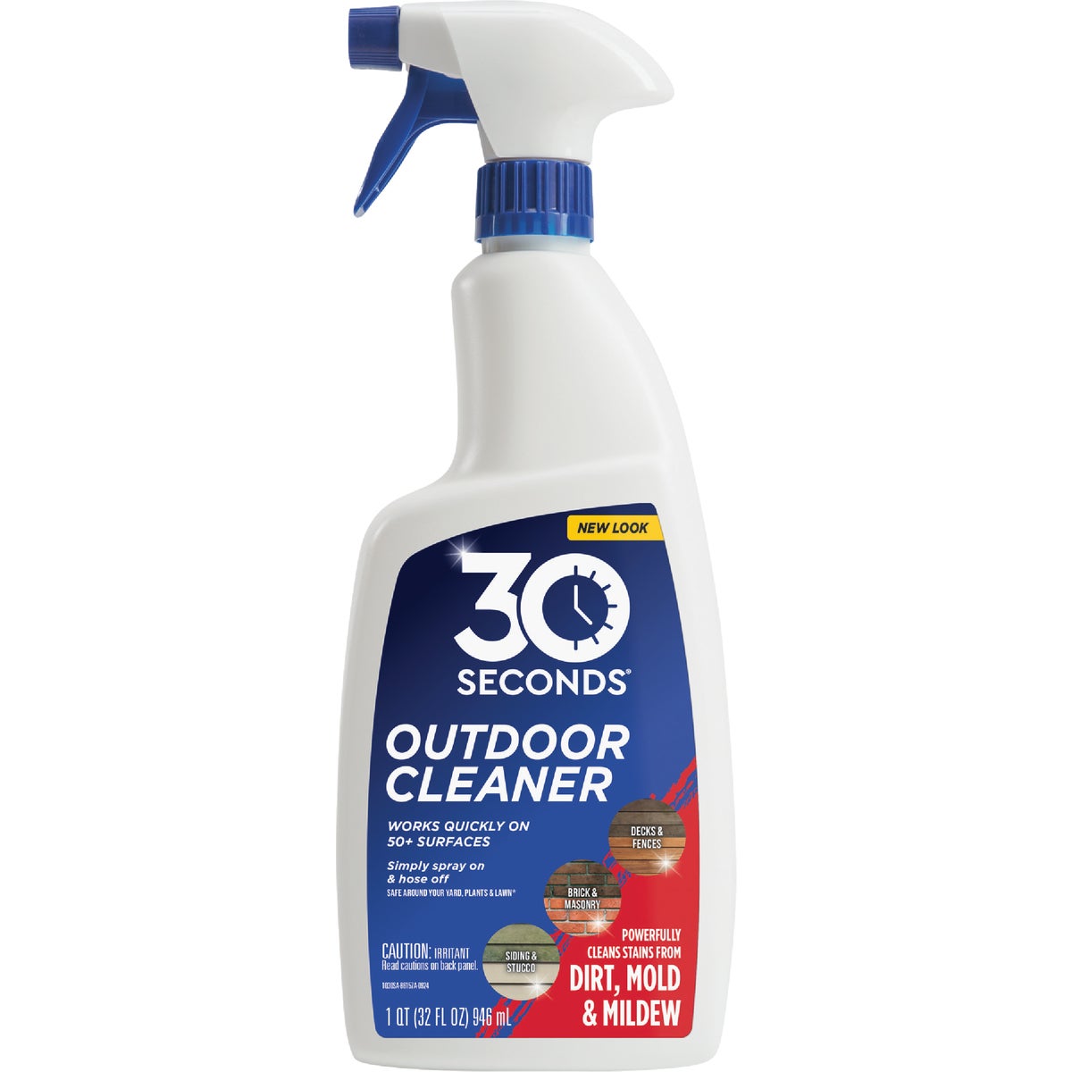 30 seconds Outdoor Cleaner 1 Qt. Ready To Use Trigger Spray Algae, Mold & Mildew Stain Remover