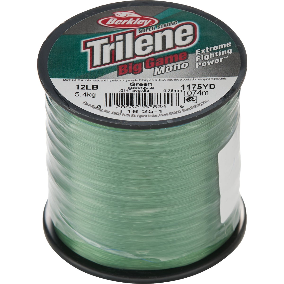 Berkley Trilene Big Game 12 Lb. 1175 Yd. Green Monofilament Fishing Line