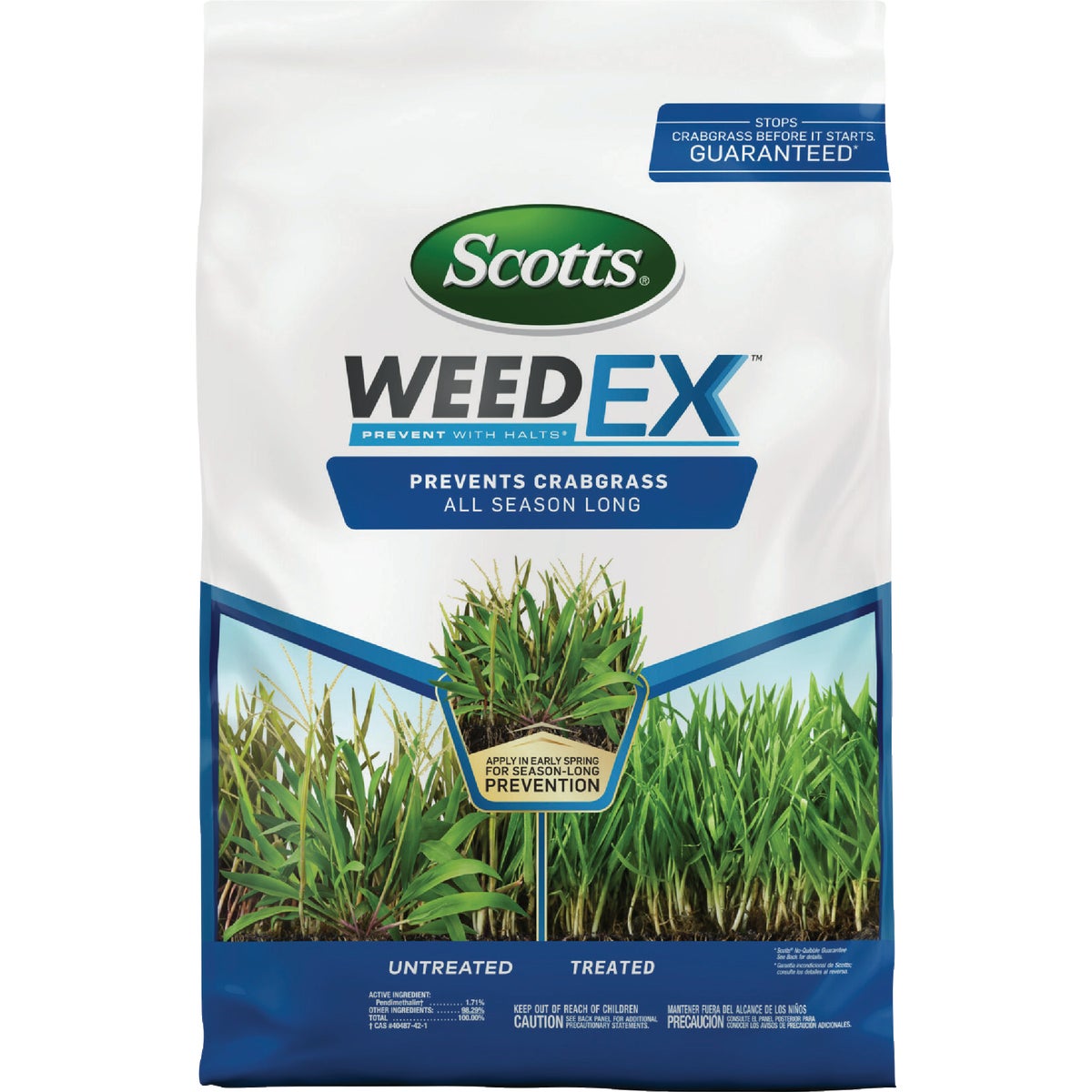 Scotts WeedEx Prevent with Halts 10.06 Lb. 5000 Sq. Ft. Crabgrass Preventer Dump Bin