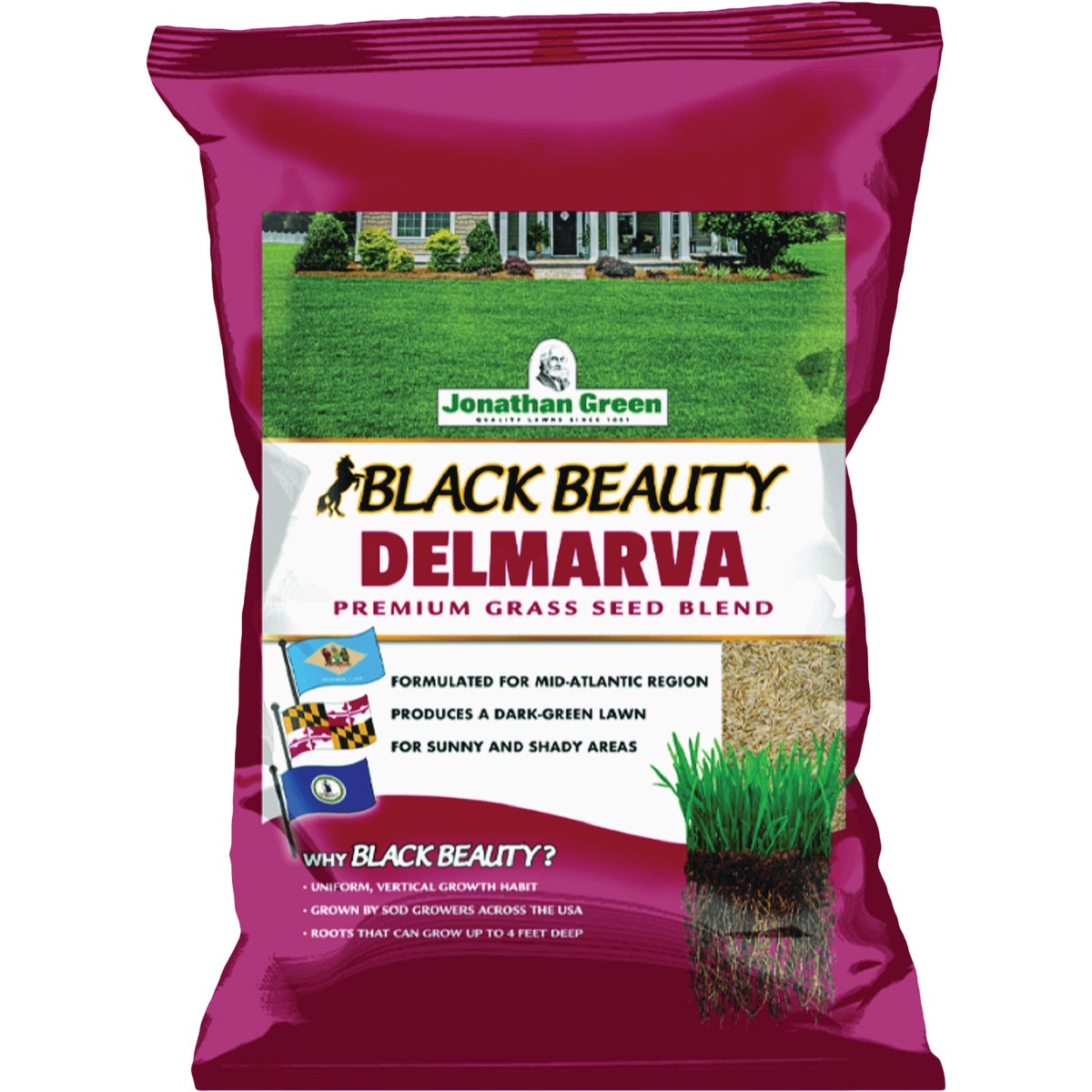 Jonathan Green Black Beauty Delmarva 7 Lb. 2150 Sq. Ft. Coverage Tall Fescue Grass Seed