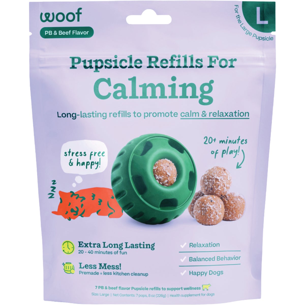Woof Pupsicle Large Calming Refill Pop Treat (7-Pack)