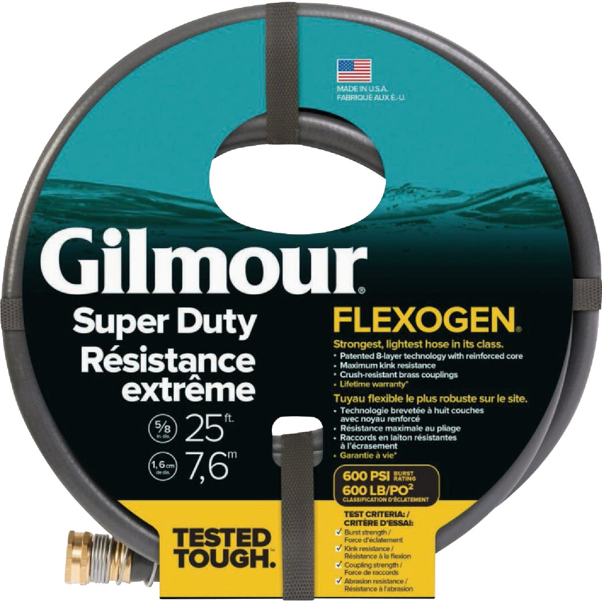 Gilmour Flexogen 5/8 In. Dia. x 25 Ft. L. Super Duty Garden Hose
