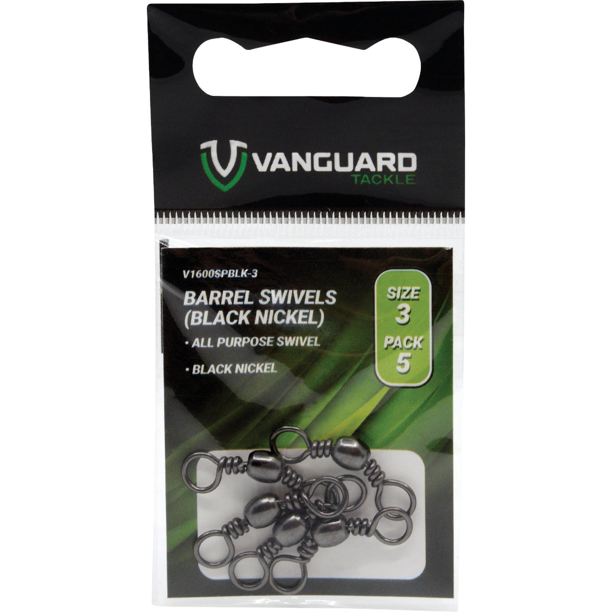Vanguard Size 5 Black Nickel Barrel Swivel (6-Pack)