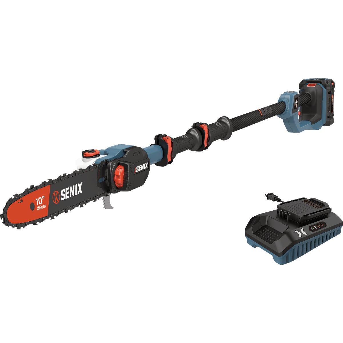 Senix X6 60V Max 10 In. Brushless Cordless Pole Saw Kit with 3.0 Ah Battery & Charger