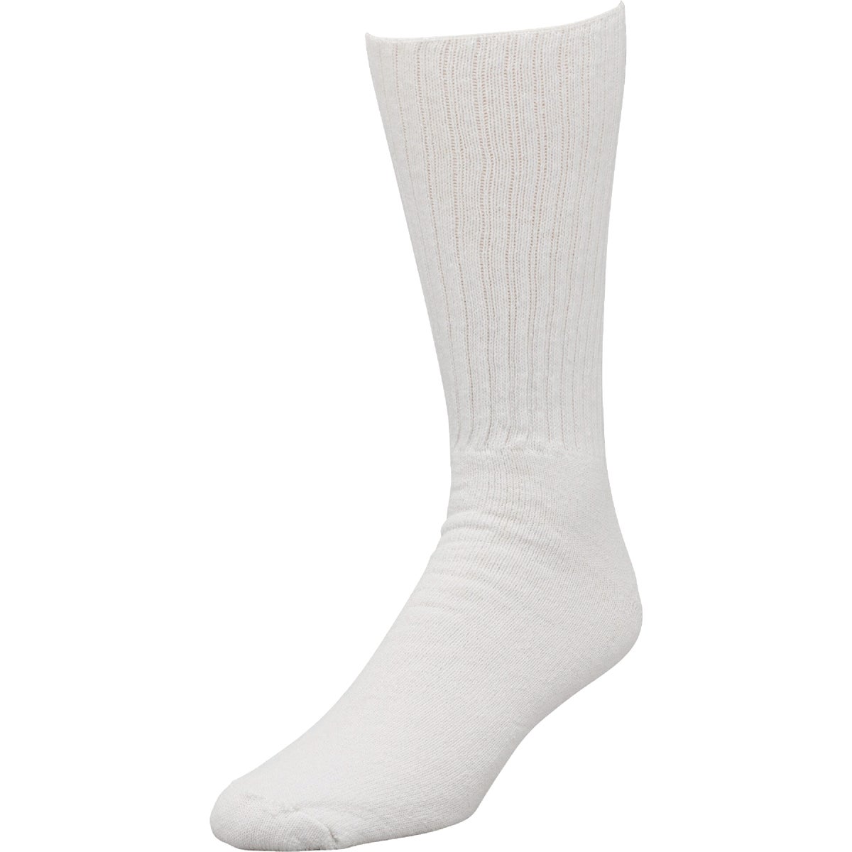Railroad Sock King Size White Crew Sock (2-Pack)