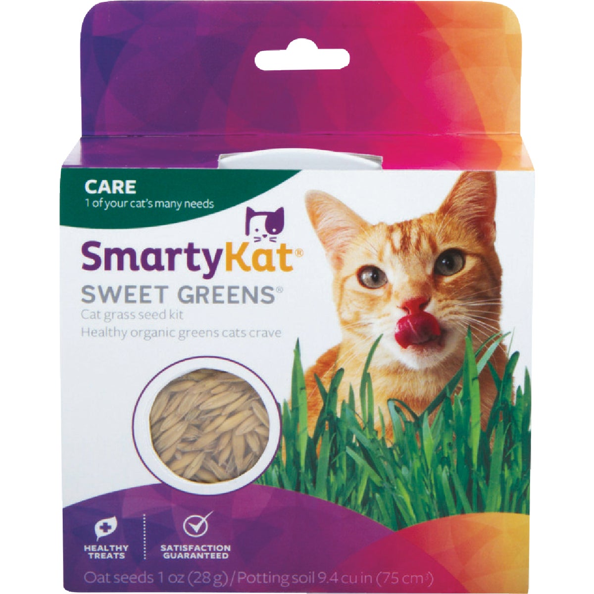 SmartyKat Sweet Greens 1 Oz. Organic Oat Grass Cat Grass Grow Kit