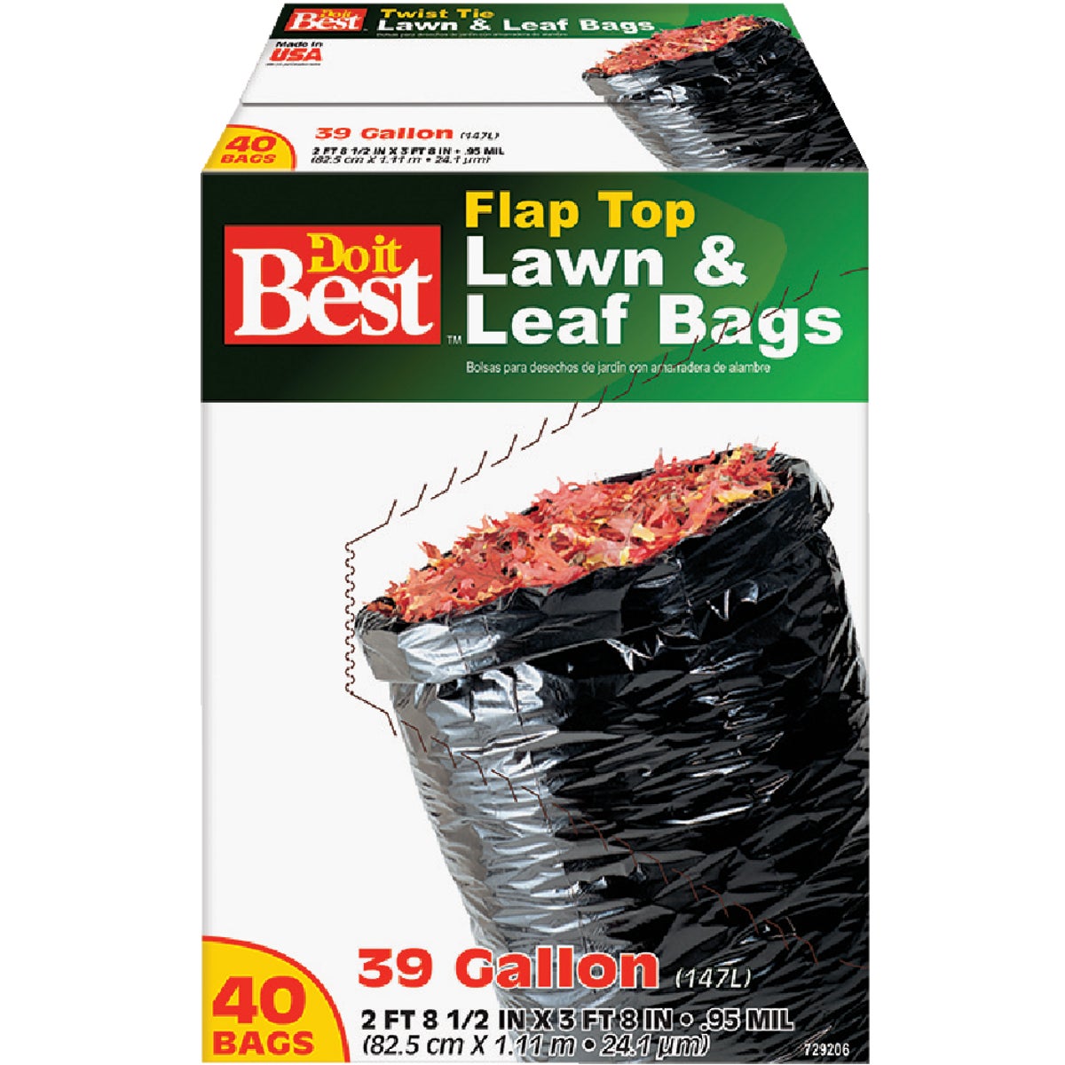 Do it Best Flap Tie Lawn & Leaf Bag