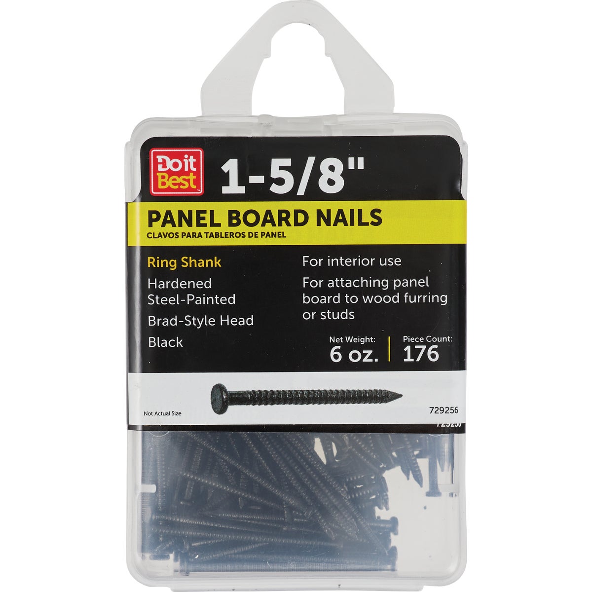 Do it 1-5/8 In. 16-1/2 ga Black Ring Shank Paneling Nails (186 Ct.) 