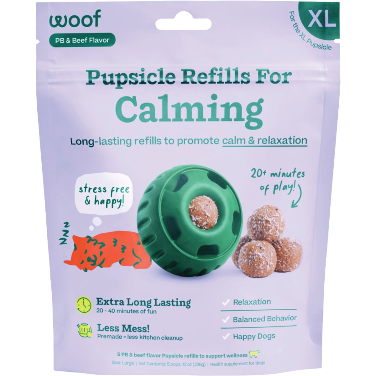 Woof Pupsicle XL Calming Refill Pop Treat (5-Pack)