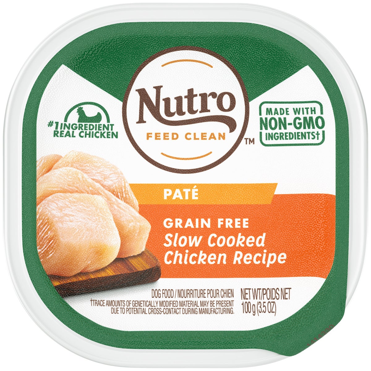 Nutro Grain Free Slow Cooked Chicken Adult Pate Dog Food, 3.5 Oz.