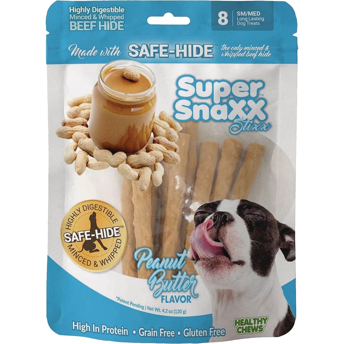 Healthy Chews Super SnaXX Stixx Peanut Butter Dog Treat (8-Pack)
