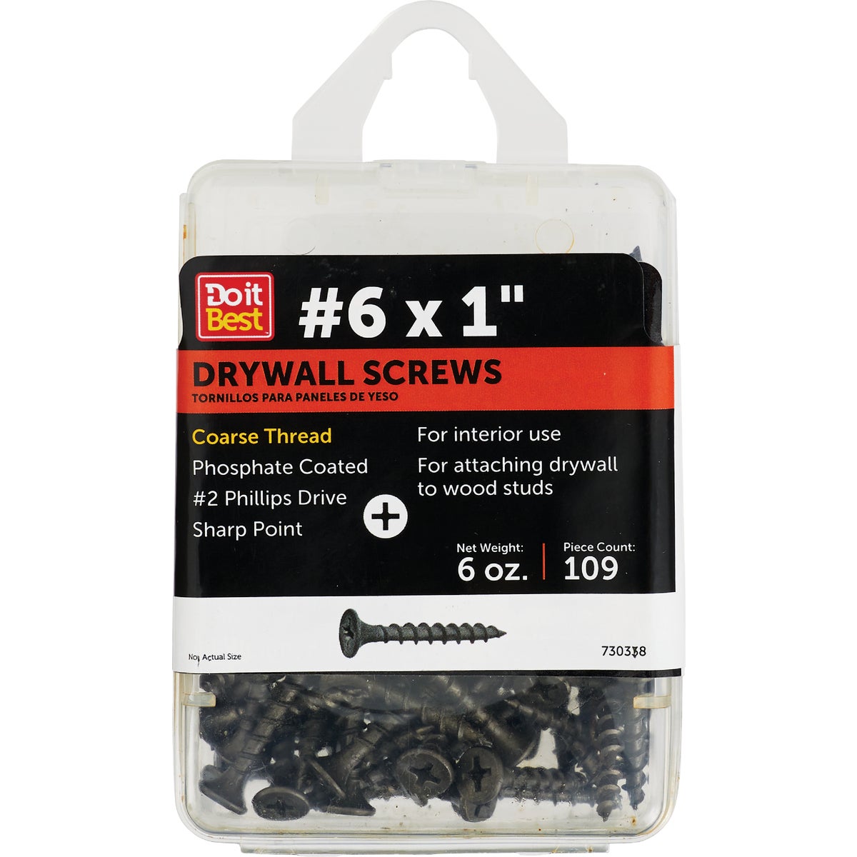 Do it #6 x 1 In. Coarse Thread Phosphate Drywall Screw (6 Oz. Pack)