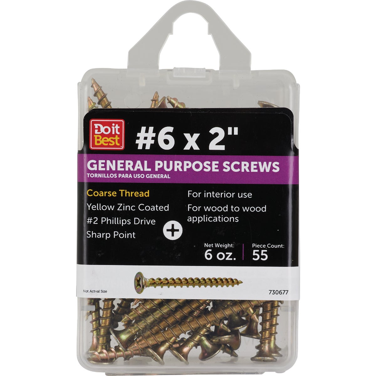 Do it #6 x 2 In. Coarse Thread Yellow Zinc Drywall Screw (6 Oz. Ct.)