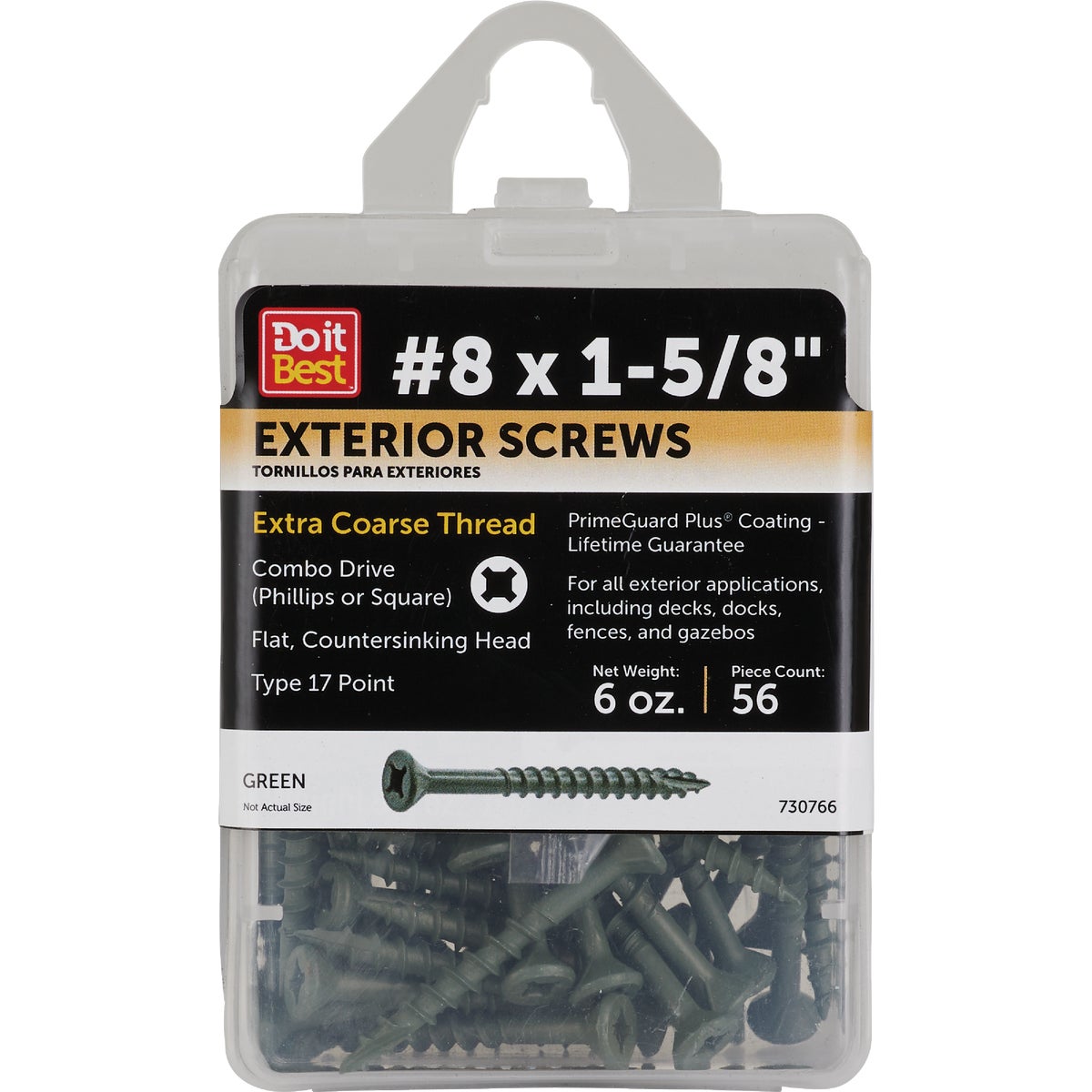 Do it #8 x 1-5/8 In. Primeguard Plus Premium-Coated Combo Bugle-Head Exterior Screw (6 Oz. Pack) 