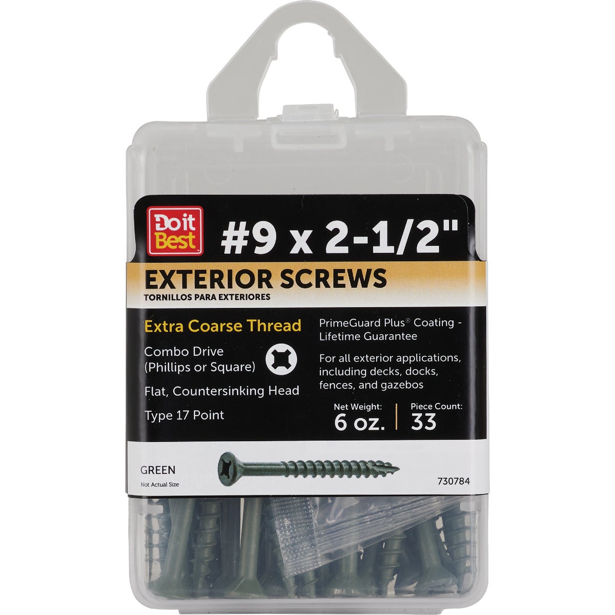 Do it #9 x 2-1/2 In. Primeguard Plus Premium-Coated Combo Bugle-Head Exterior Screw (6 Oz. Pack) 