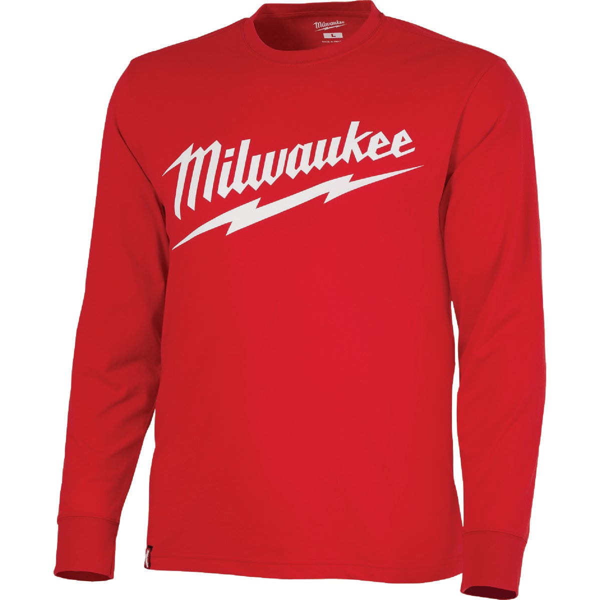 Milwaukee Large Red Long Sleeve Men's Heavy-Duty Shirt