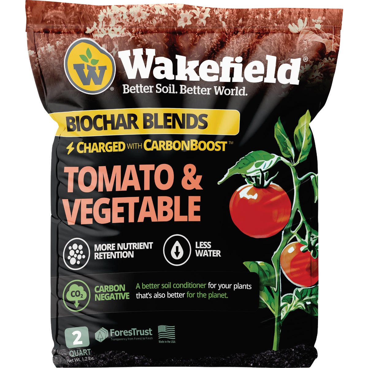 Wakefield Biochar 2 Qt. Tomato & Vegetable Soil Mix