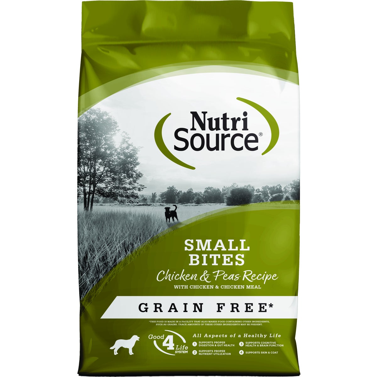 NutriSource 4 Lb. Small Bites Chicken & Pea Recipe Grain Free Dog Food