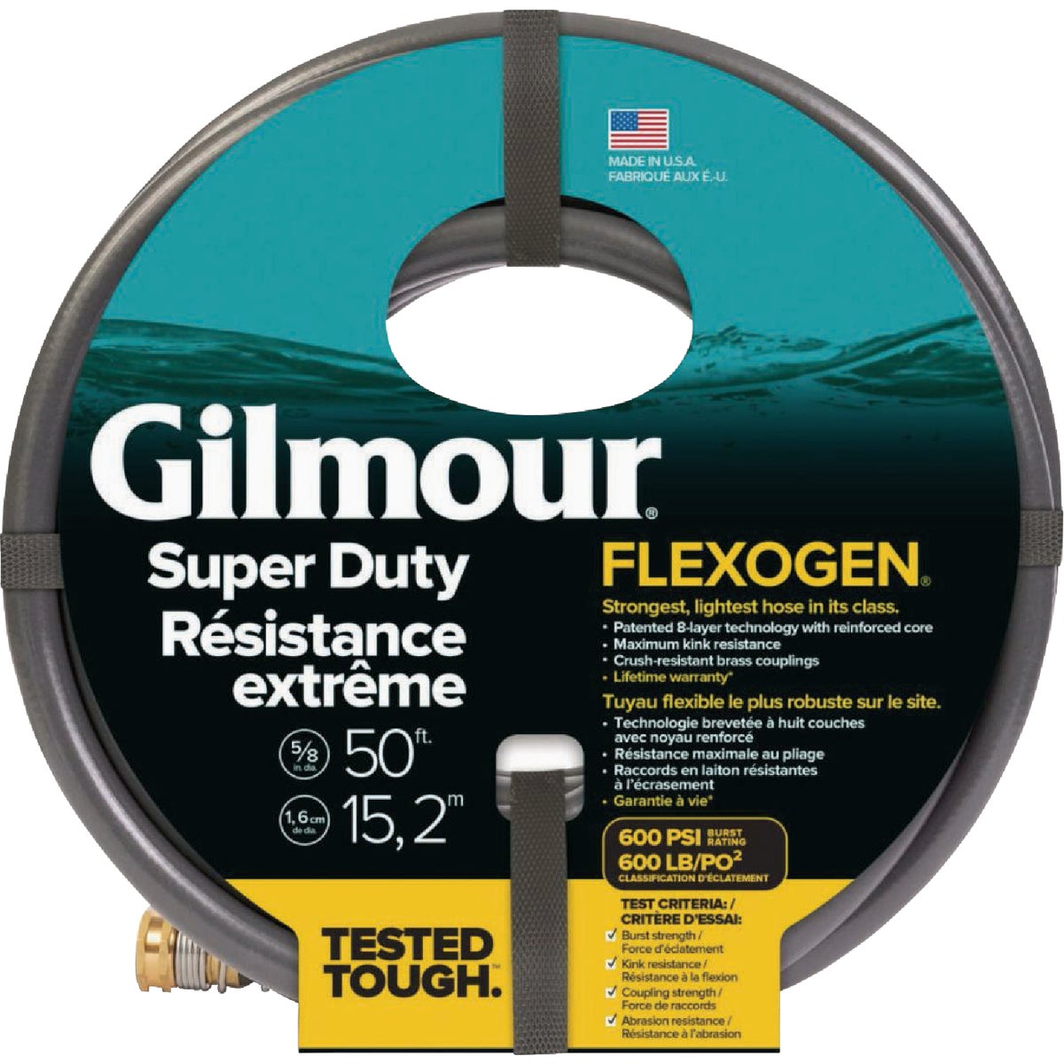 Gilmour Flexogen 5/8 In. Dia. x 50 Ft. L. Super Duty Garden Hose