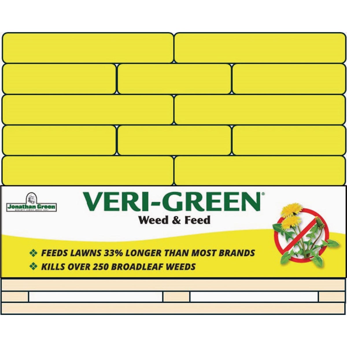Jonathan Green Veri-Green Weed & Feed 16 Lb. 5000 Sq. Ft. 21-0-3 Lawn Fertilizer with Weed Killer Display
