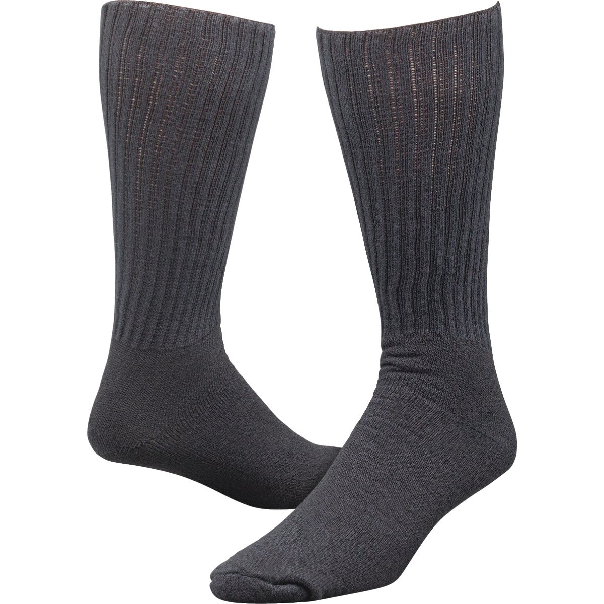 Railroad Sock King Size Black Crew Sock (2-Pack)