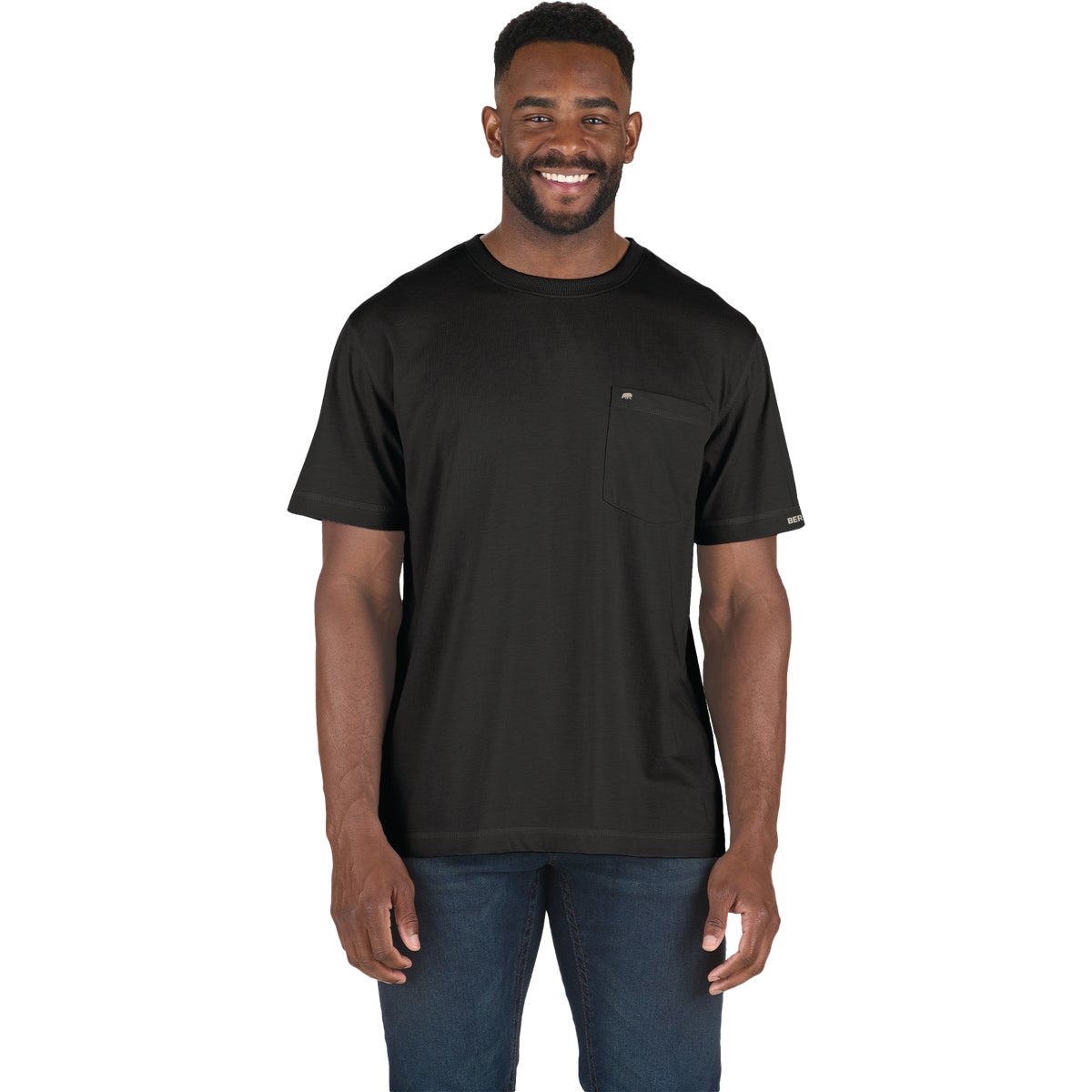 Berne Performance Men's 4XL Tall Black Short Sleeve Pocket T-Shirt