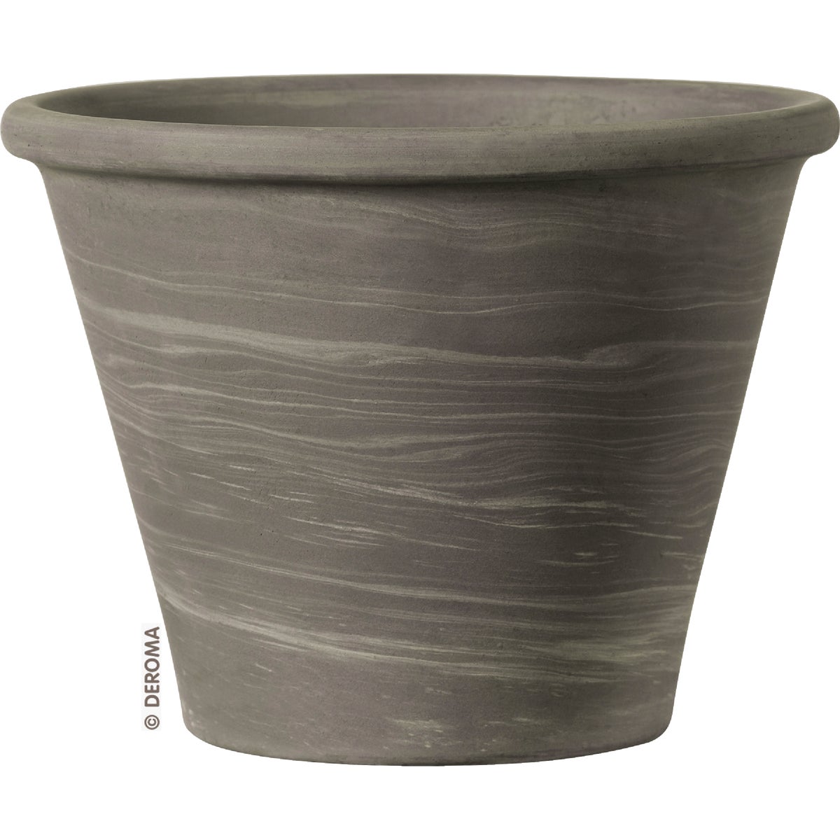 Deroma 8.3 In. Grafite Clay Duo Vasum Planter