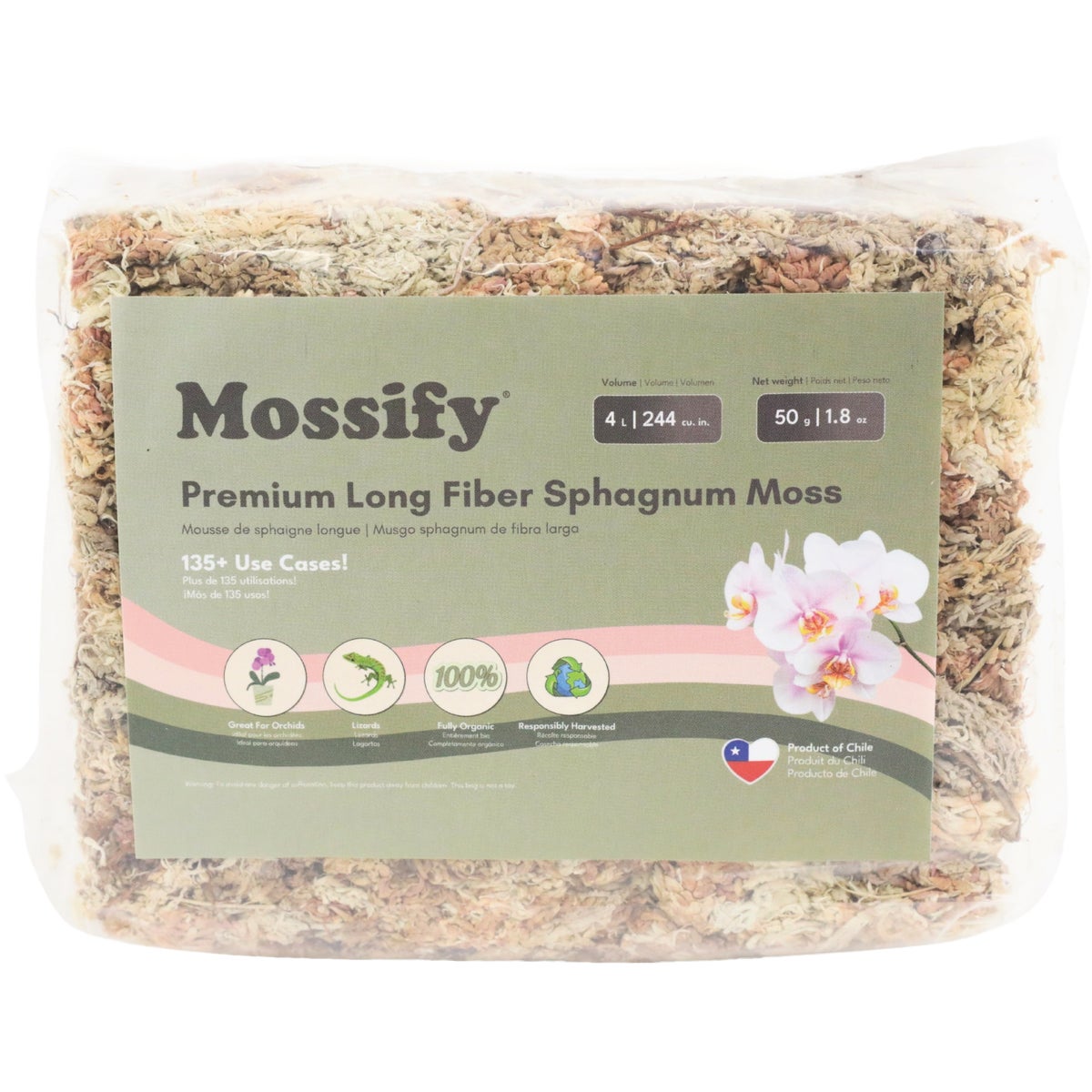 Mossify 1.8 Oz. Premium Natural Sphagnum Moss