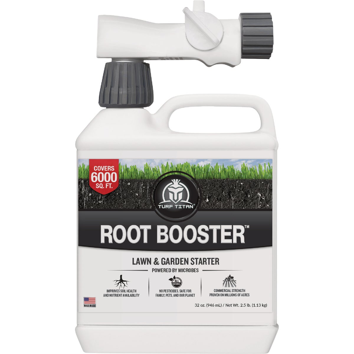 Turf Titan Root Booster 32 Oz. 6000 Sq. Ft.1-0-0 Lawn & Garden Starter Fertilizer