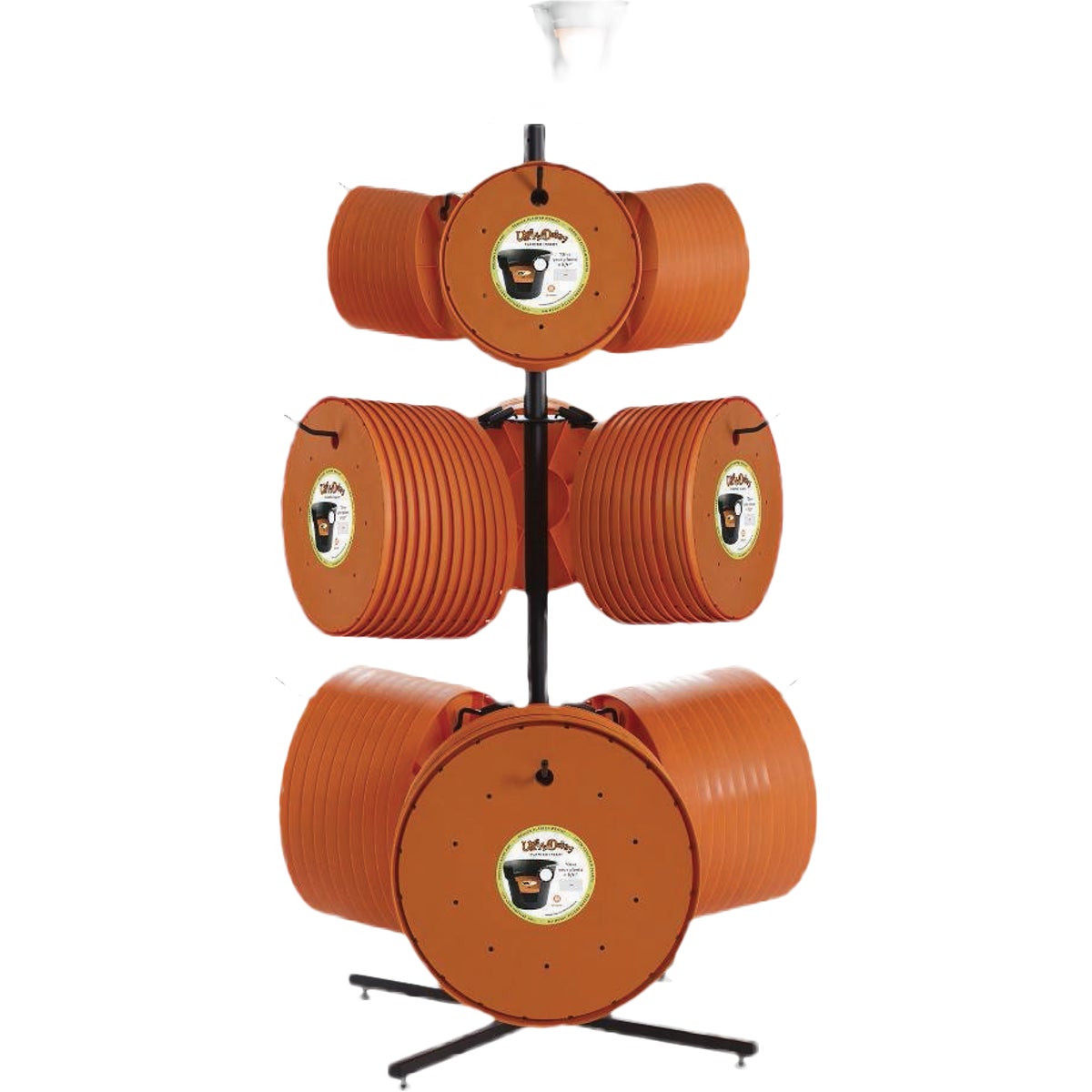 Bloem Ups a Daisy Orange 10 In. to 18 In. Planter Display (108-Piece)