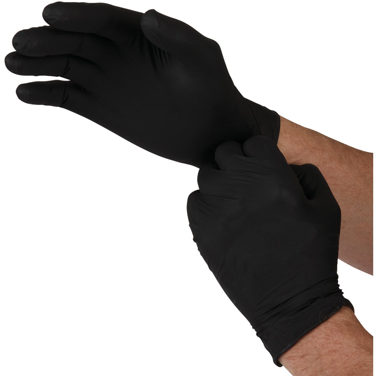 Boss Large Black Nitrile 4 Mil Disposable Gloves (50-Pack)
