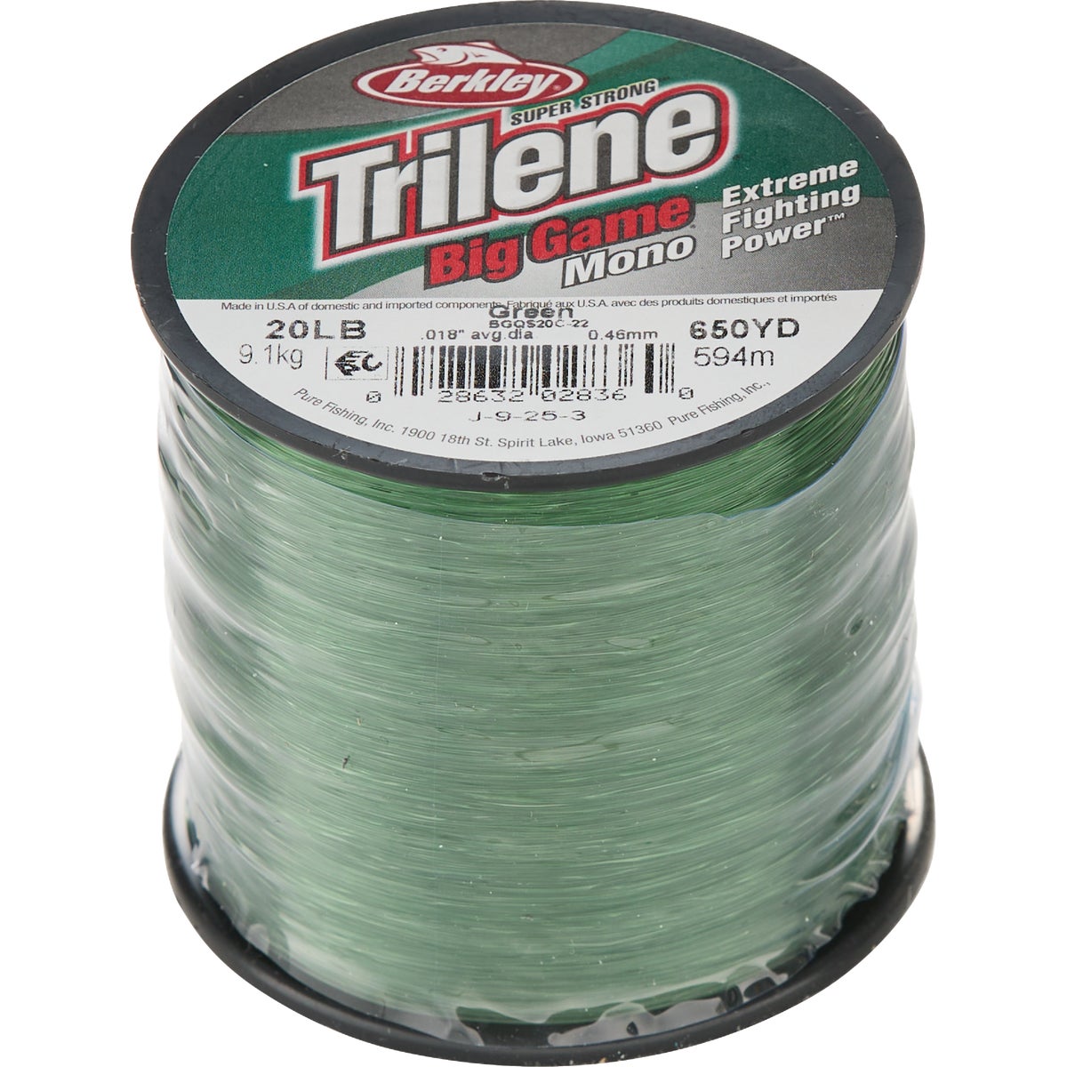 Berkley Trilene Big Game 20 Lb. 650 Yd. Green Monofilament Fishing Line