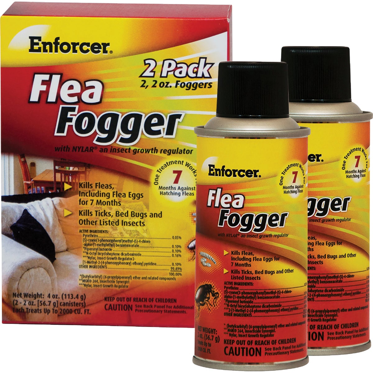 Enforcer 2 Oz. Flea Indoor Insect Fogger (2-Pack)