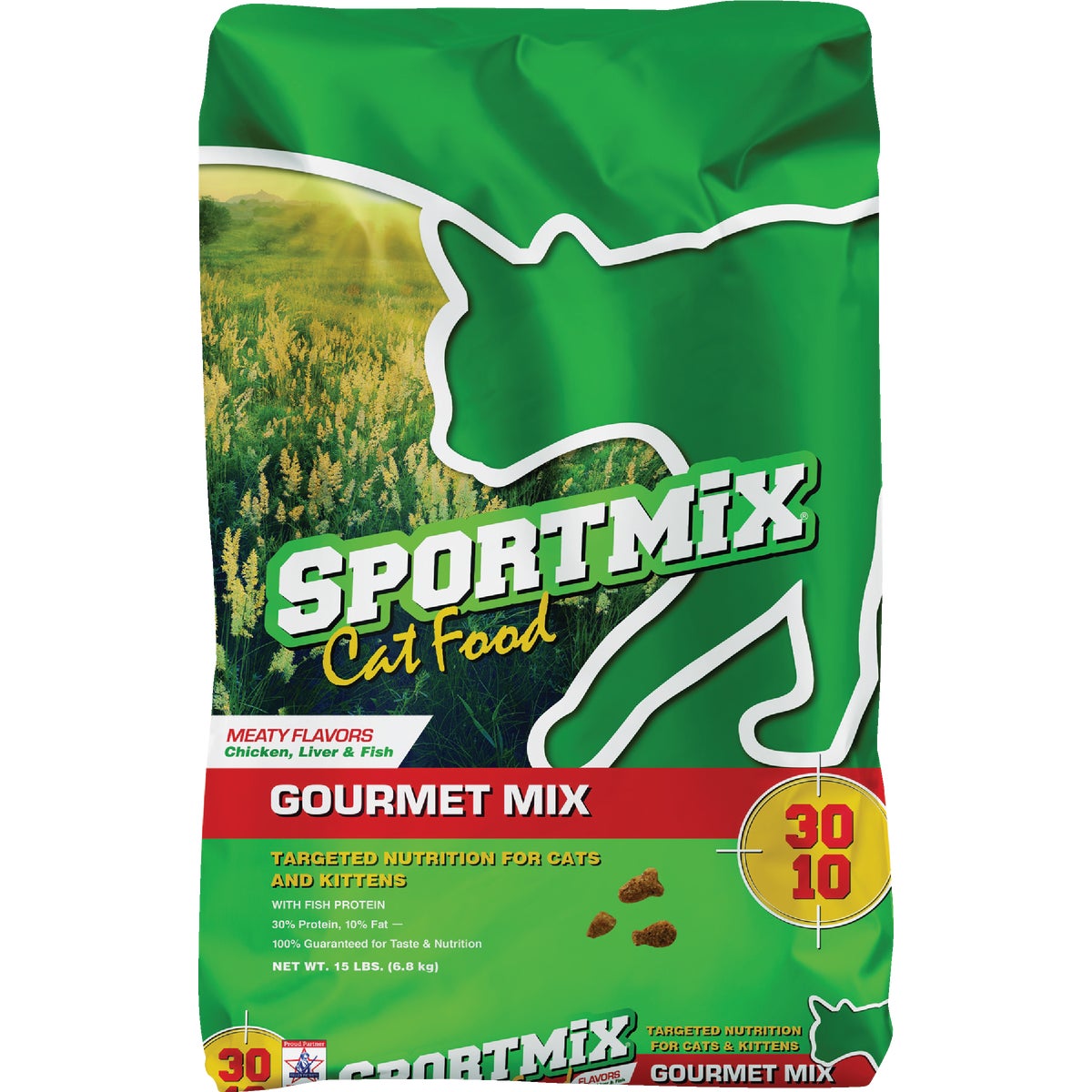 Sportmix Gourmet Mix 15 Lb. Chicken, Liver, & Fish Flavor All Ages Dry Cat Food