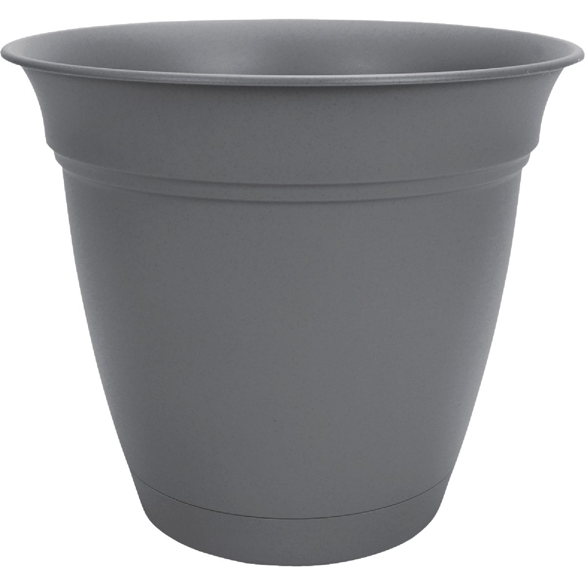 HC Companies Eclipse 16 In. Warm Gray Planter with Saucer