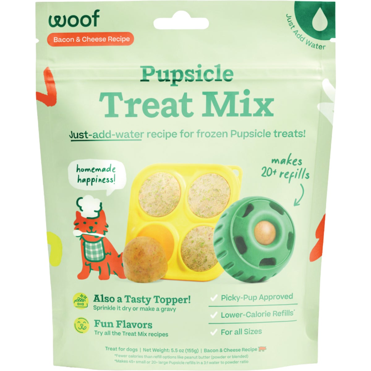 Woof Pupsicle 5.5 Oz. Bacon & Cheese Recipe Treat Mix