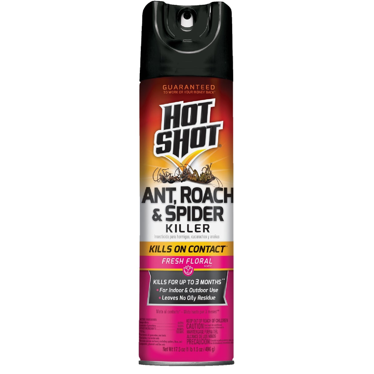 Hot Shot 17.5 Oz. Fresh Floral Scent Aerosol Spray Ant & Roach Killer Plus Germ Killer