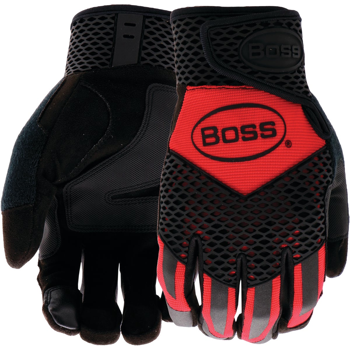 Boss Men's XL Synthetic Leather TPR Knuckle Work Glove