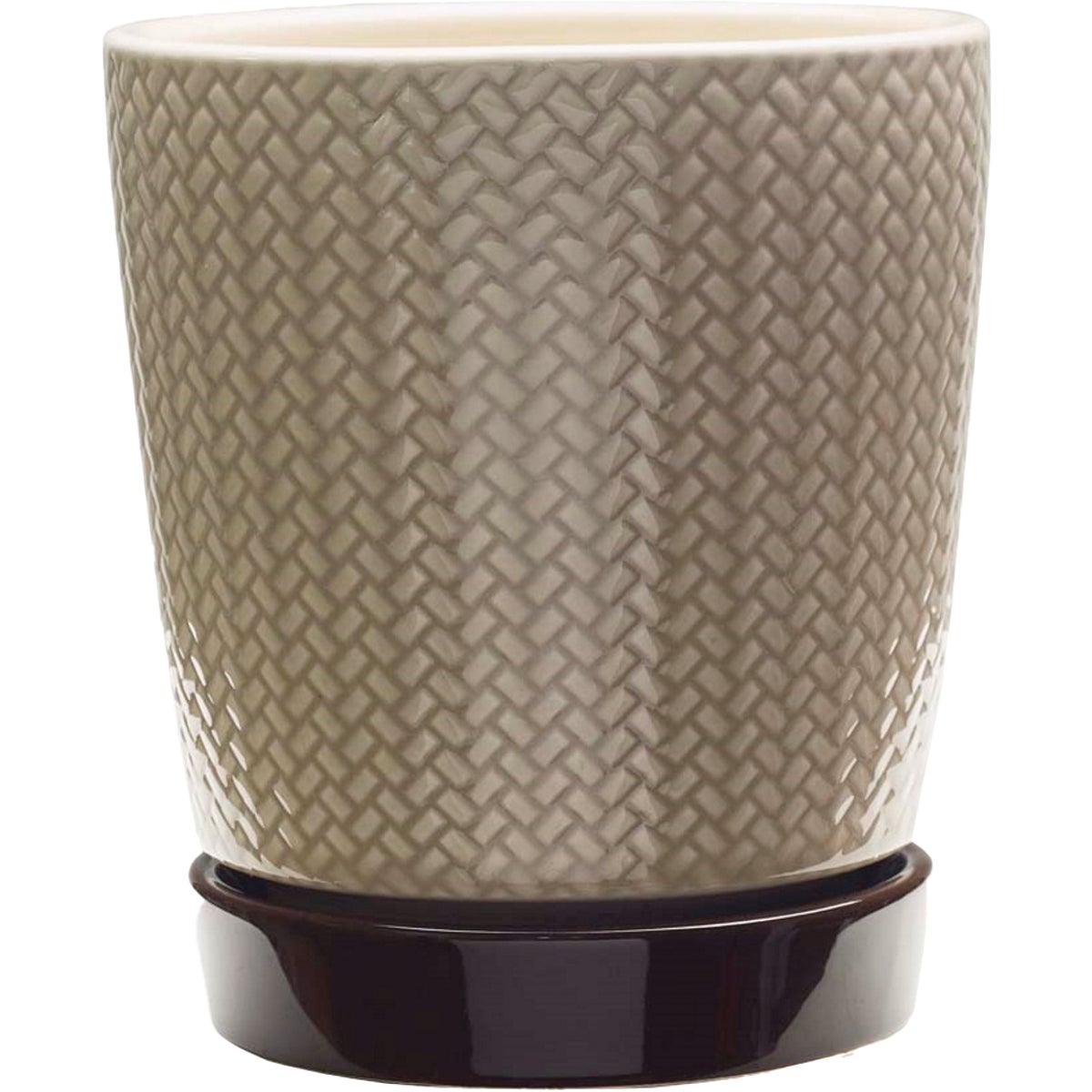 Southern Patio Alice 8-1/2 In. Ceramic Clayworks Light Brown Planter