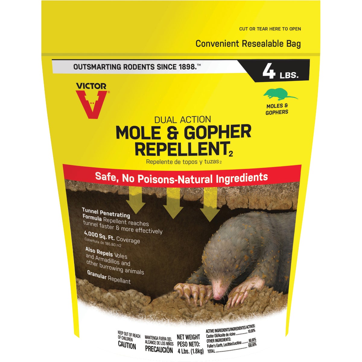 Victor 4 Lb. Granular Mole & Gopher Repellent