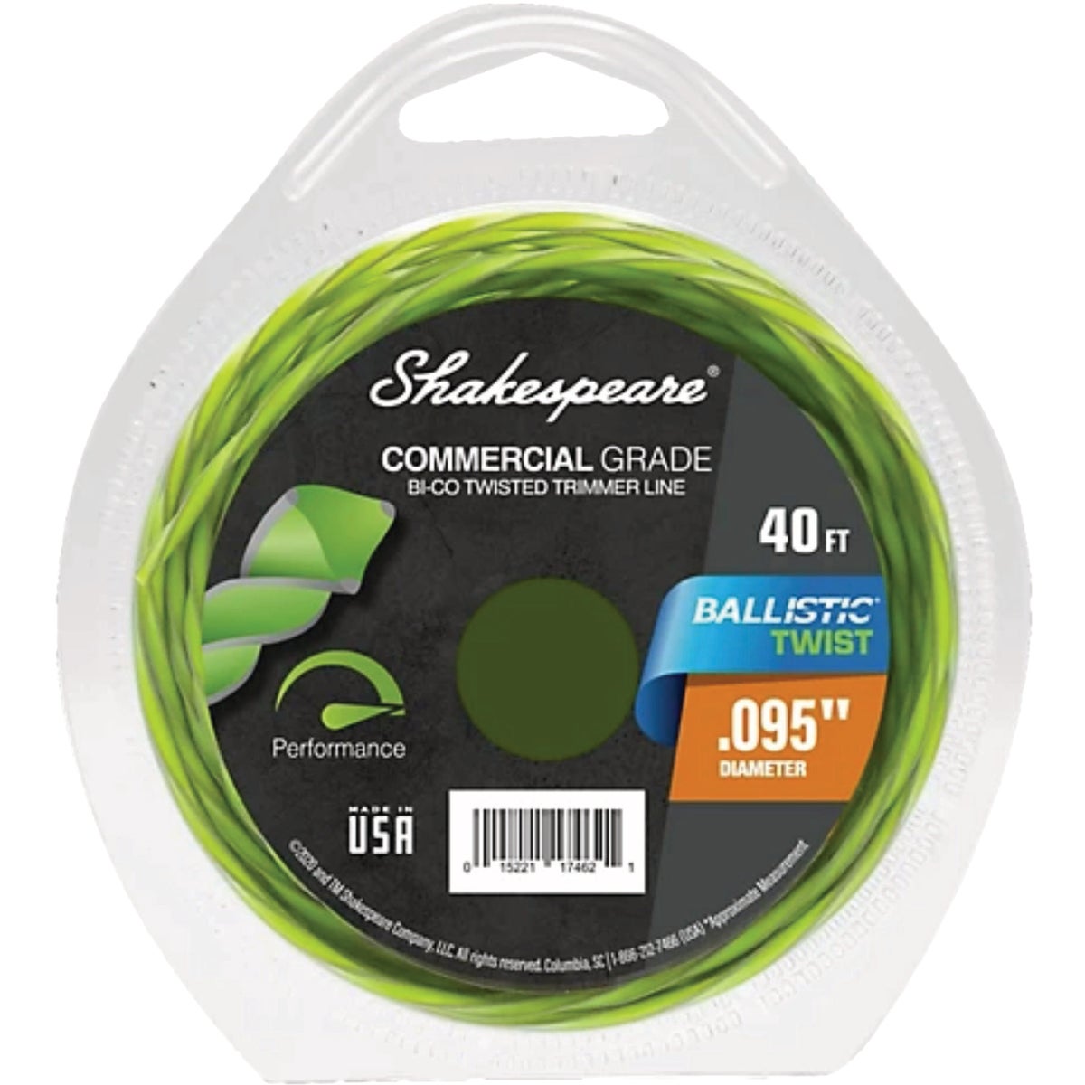 Shakespeare Ballistic Twist 0.095 In. x 40 Ft. Trimmer Line