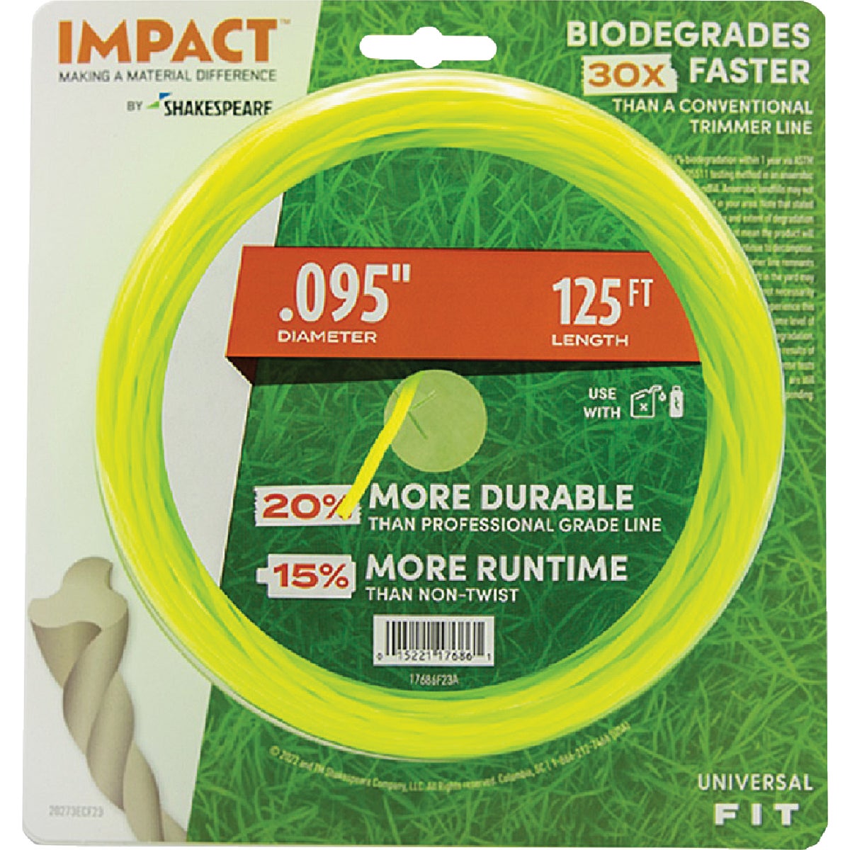 Shakespeare Impact .095 In. x 125 Ft. Trimmer Line