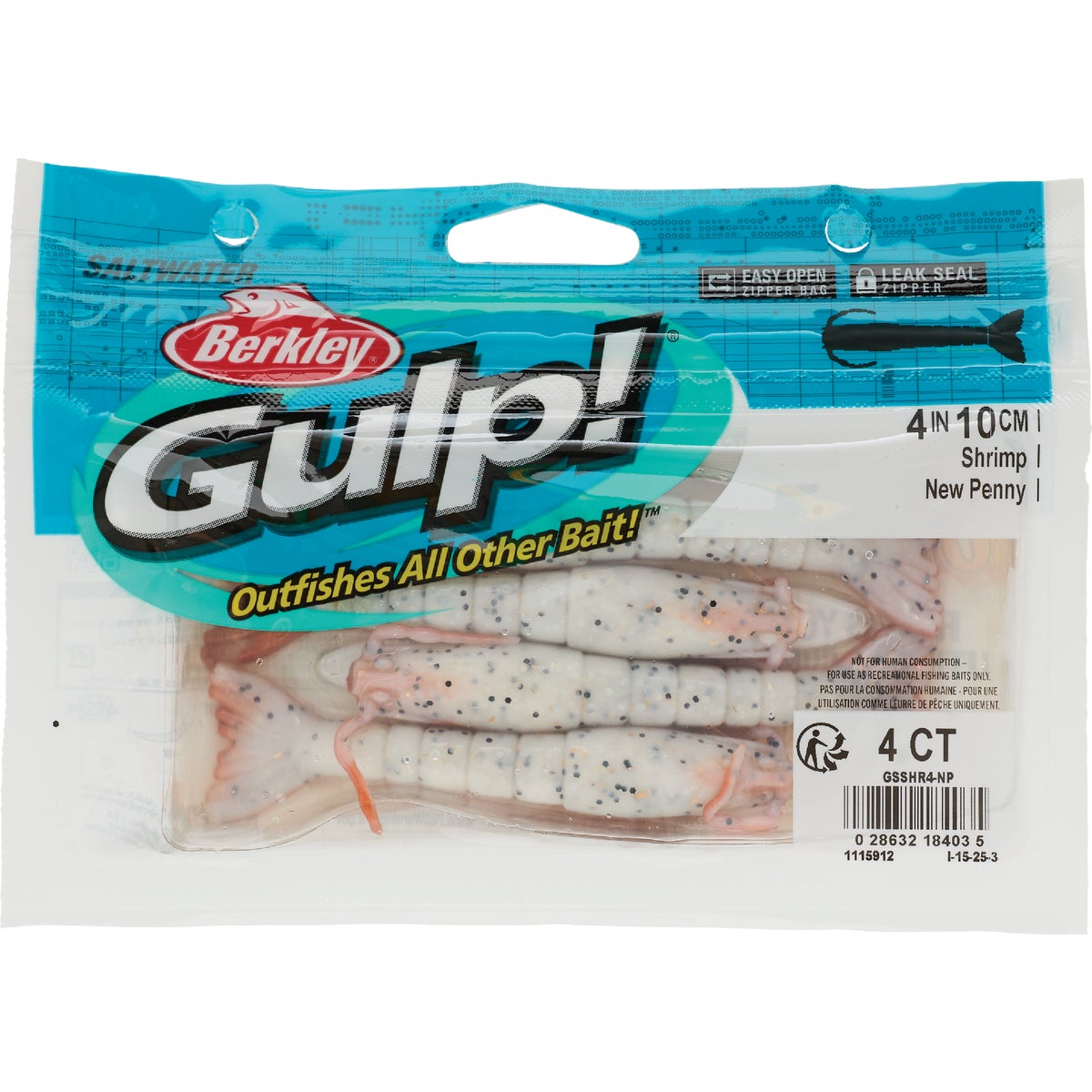 Berkley Gulp! New Penny Saltwater Shrimp Fishing Lure