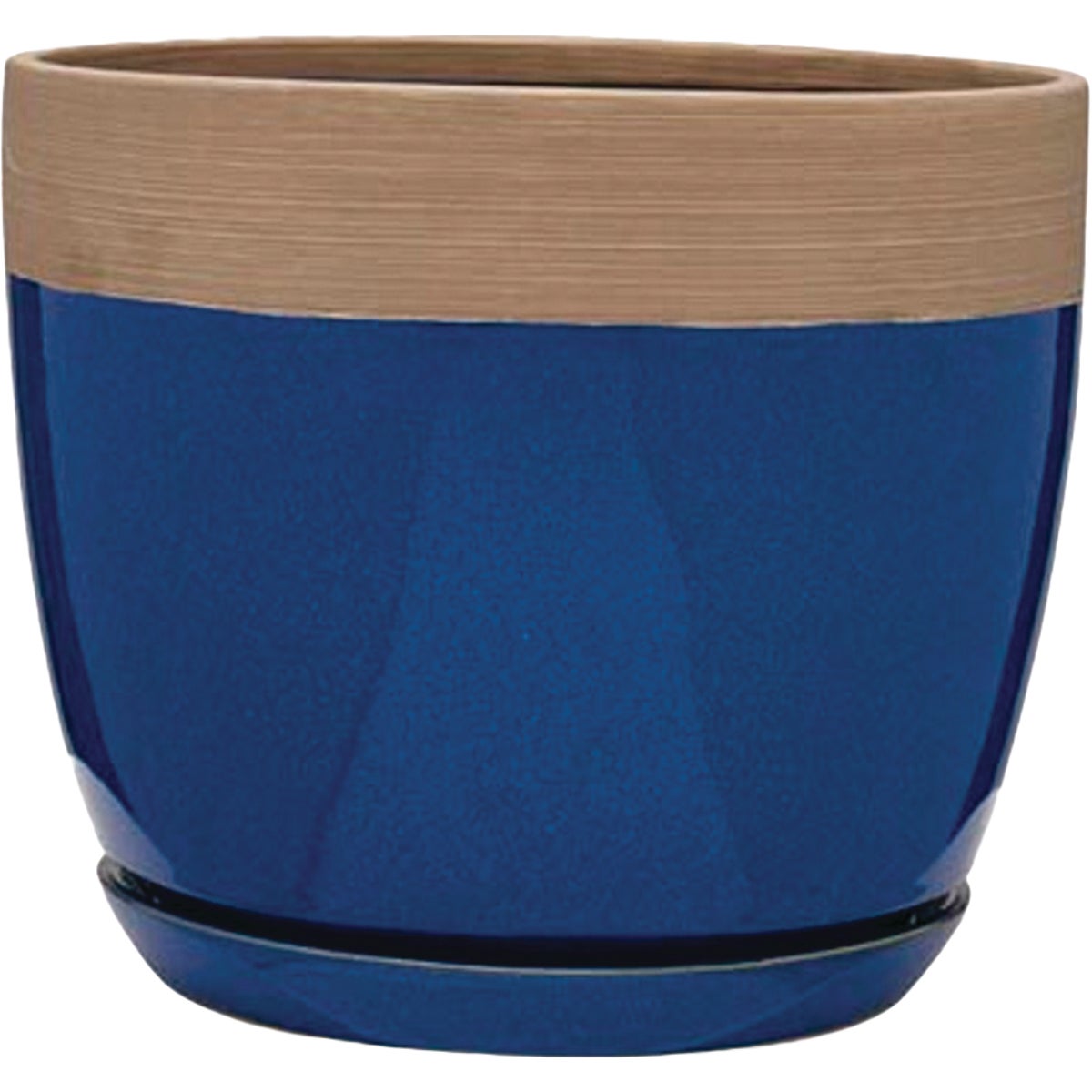 Southern Patio Ana 8 In. Ceramic Clayworks Navy Planter