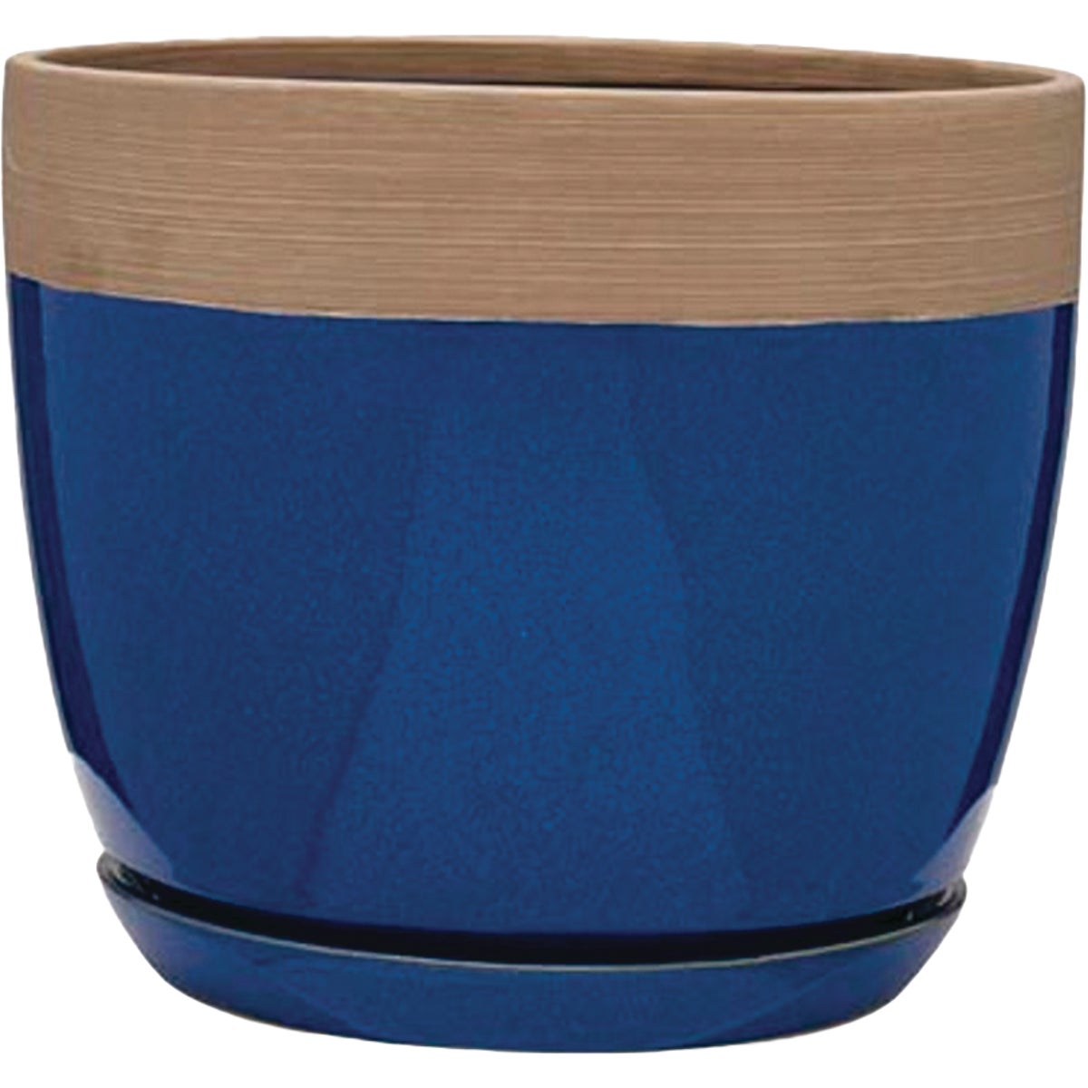 Southern Patio Ana 8 In. Ceramic Clayworks Navy Planter